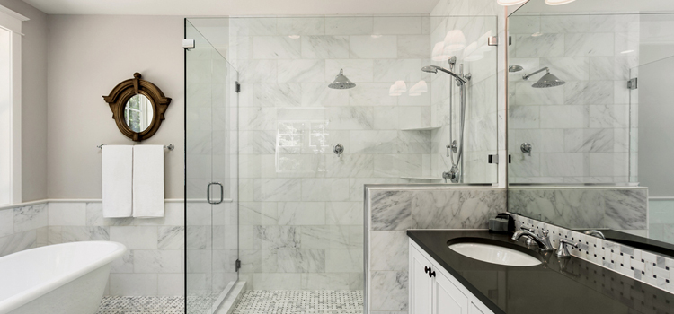 bathroom shower door installation in Santa Cruz