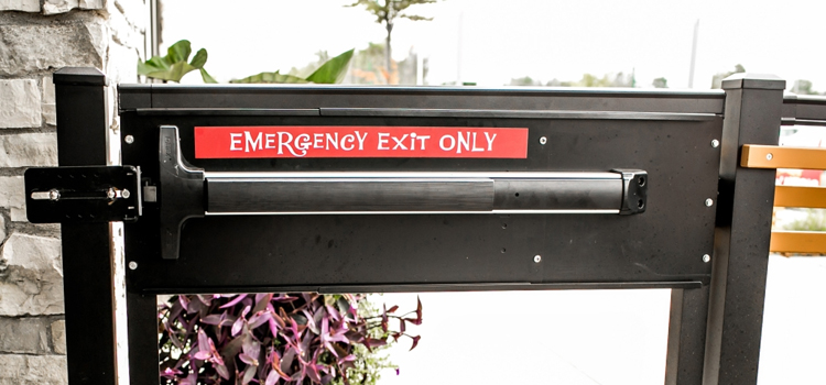 emergency push bar installation in Santa Cruz