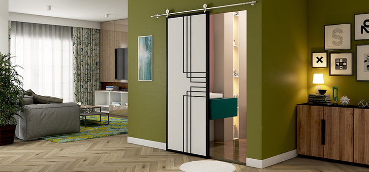 sliding bathroom door installation in Santa Cruz